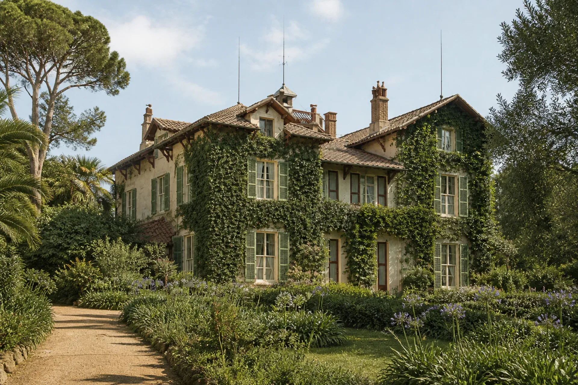 Historic Villa Thuret in its botanical garden in Antibes